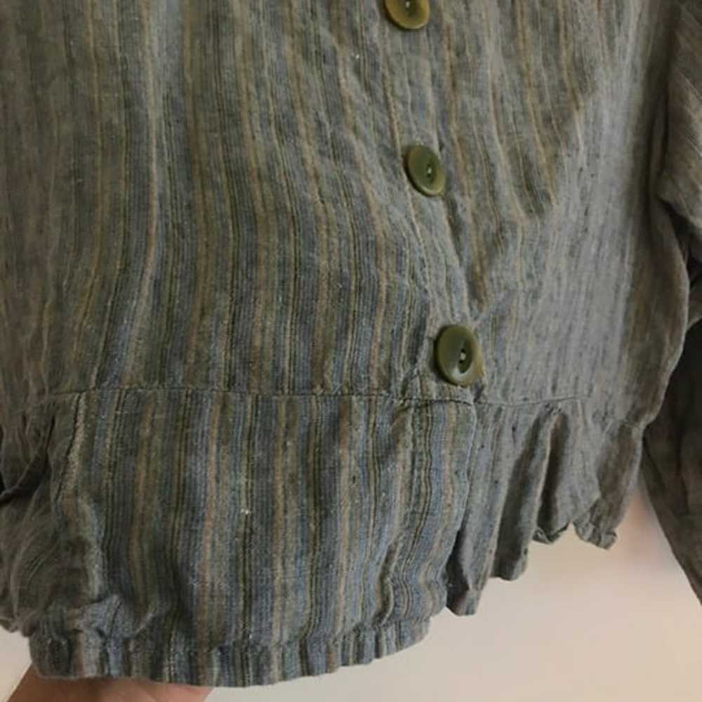 Vintage Flax by Jeanne Engelhart 100% Linen Shirt - image 7