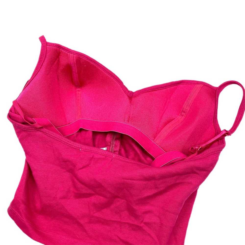 One Step Up vintage y2k hot pink ruched cropped t… - image 3