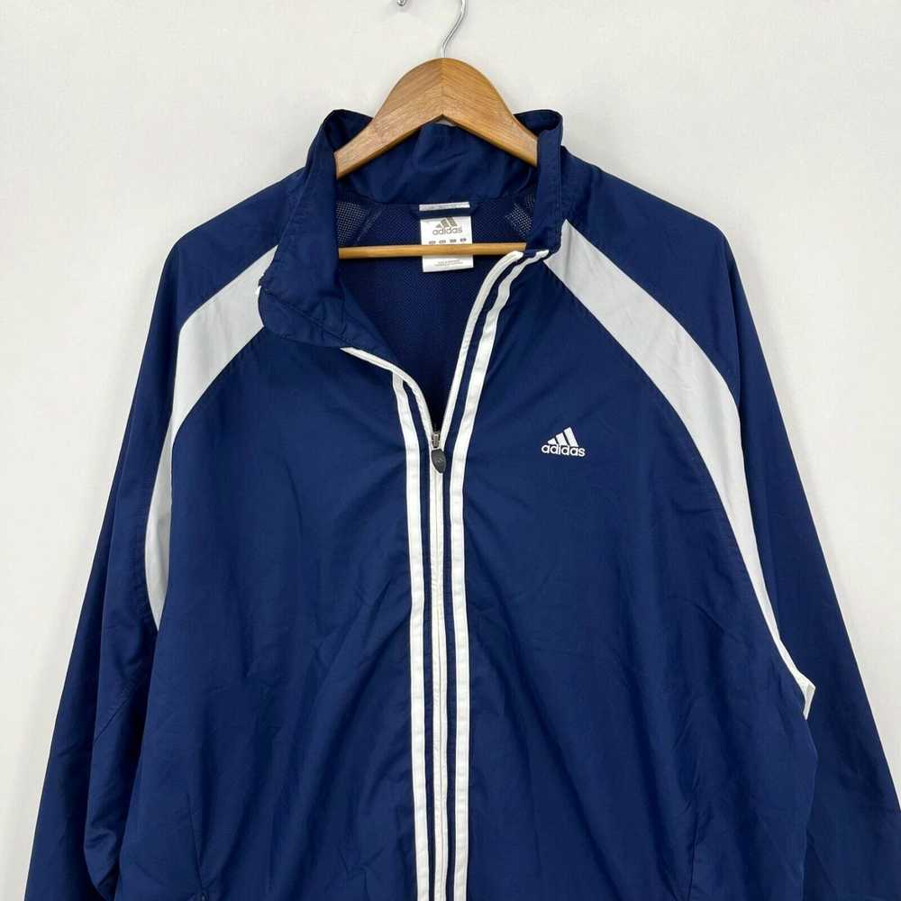 Adidas Adidas Windbreaker Jacket Men's XL Navy Bl… - image 2