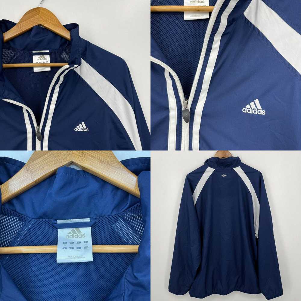 Adidas Adidas Windbreaker Jacket Men's XL Navy Bl… - image 4