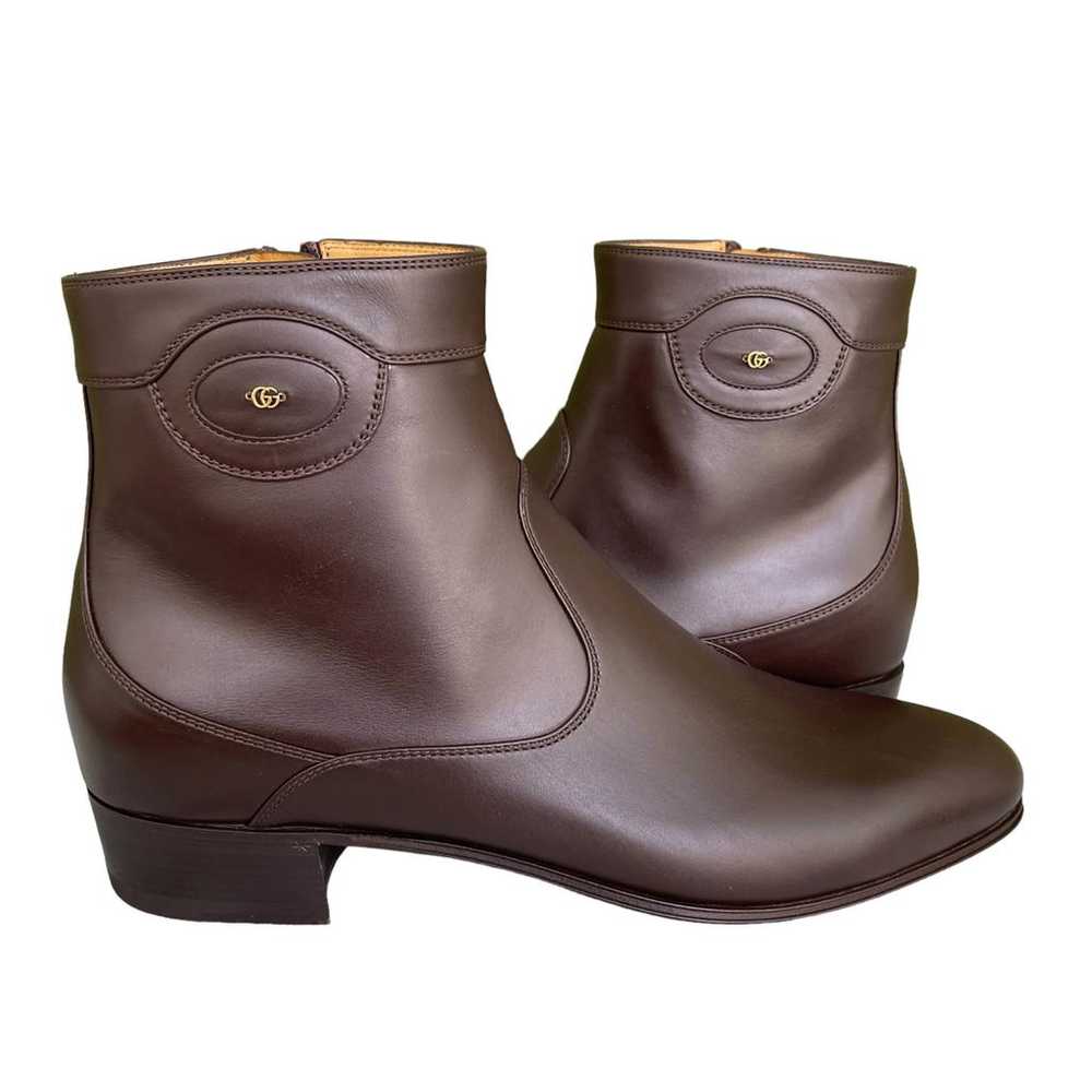 Gucci Leather boots - image 3