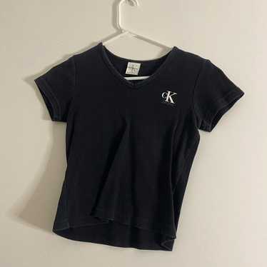 Vintage Calvin Klein v-neck top small - image 1