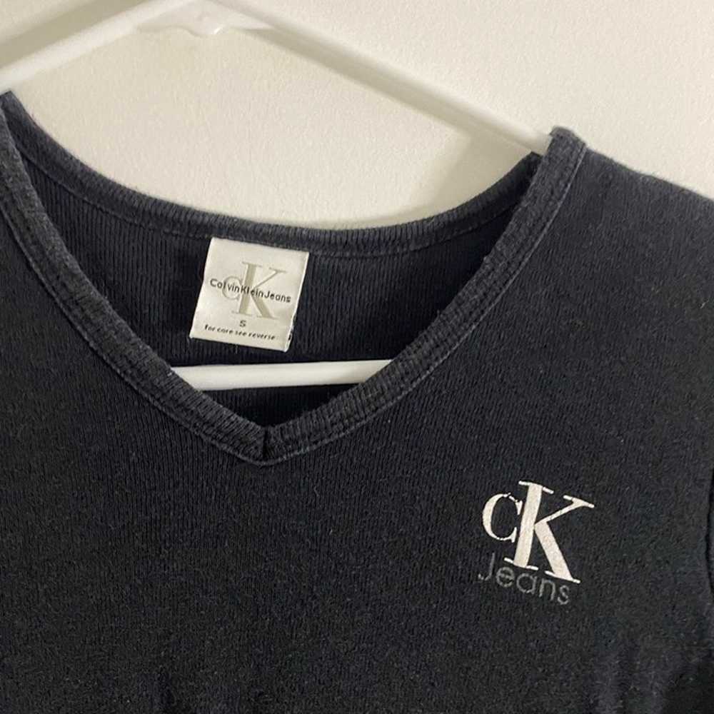 Vintage Calvin Klein v-neck top small - image 2