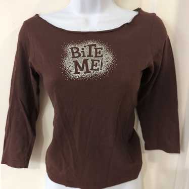 VINTAGE "Bite Me!" Top Size Small - image 1