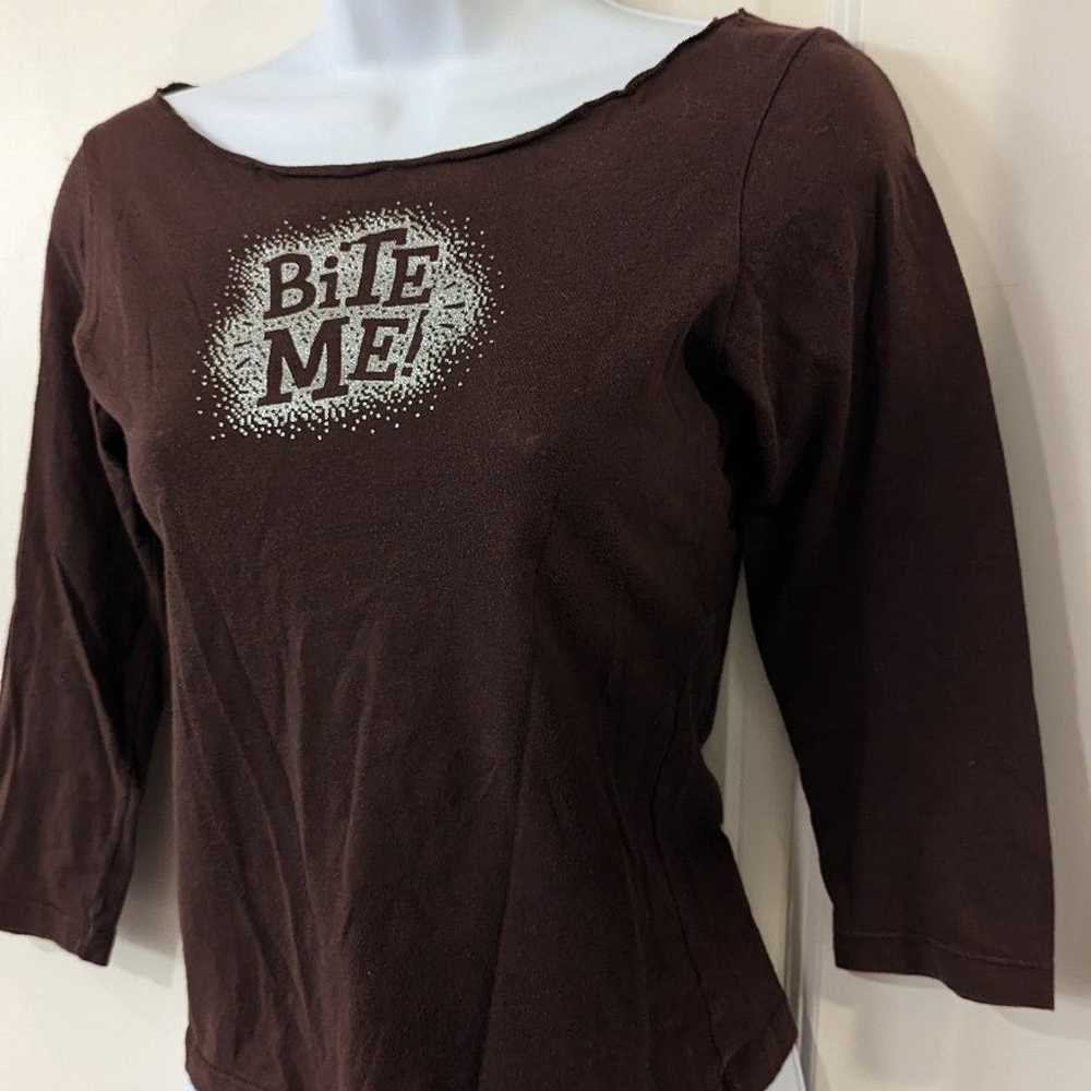 VINTAGE "Bite Me!" Top Size Small - image 5