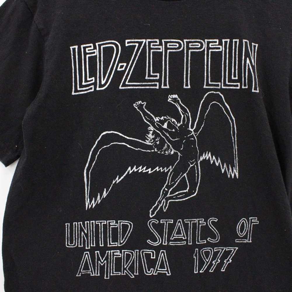 Vintage Led Zeppelin Shirt Womens Black Big Logo … - image 4