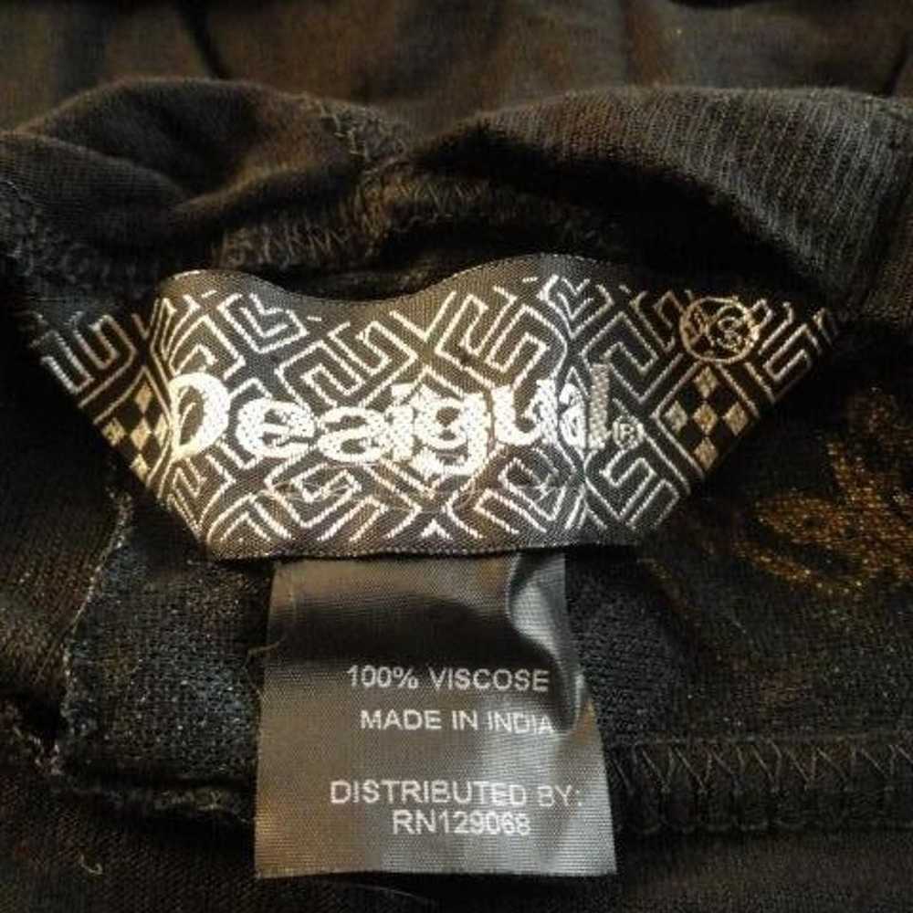 Desigual Top Black with Floral Print Size Small S… - image 4