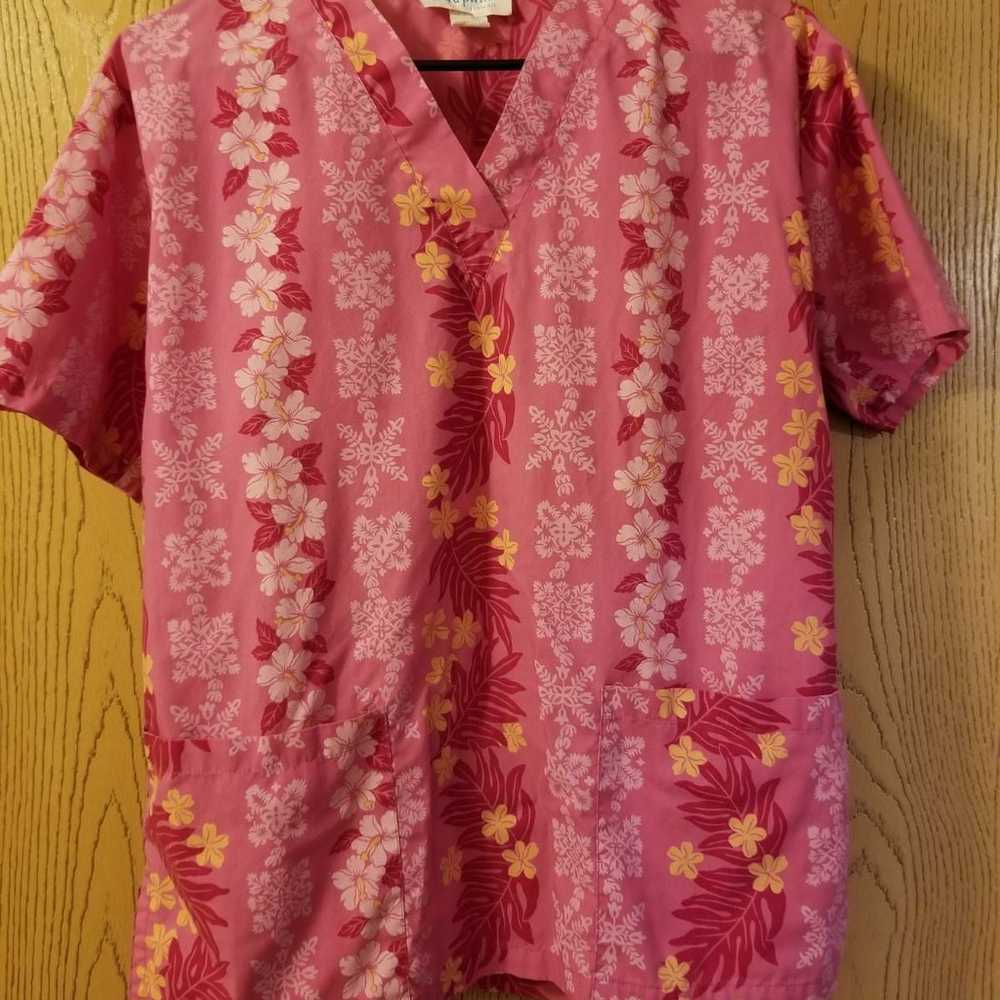 Naupaka Hawaii, Vintage scrub top sz. S - image 1