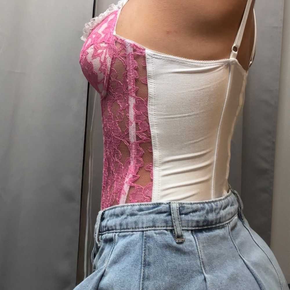 Y2k Pink Corset Top - image 3