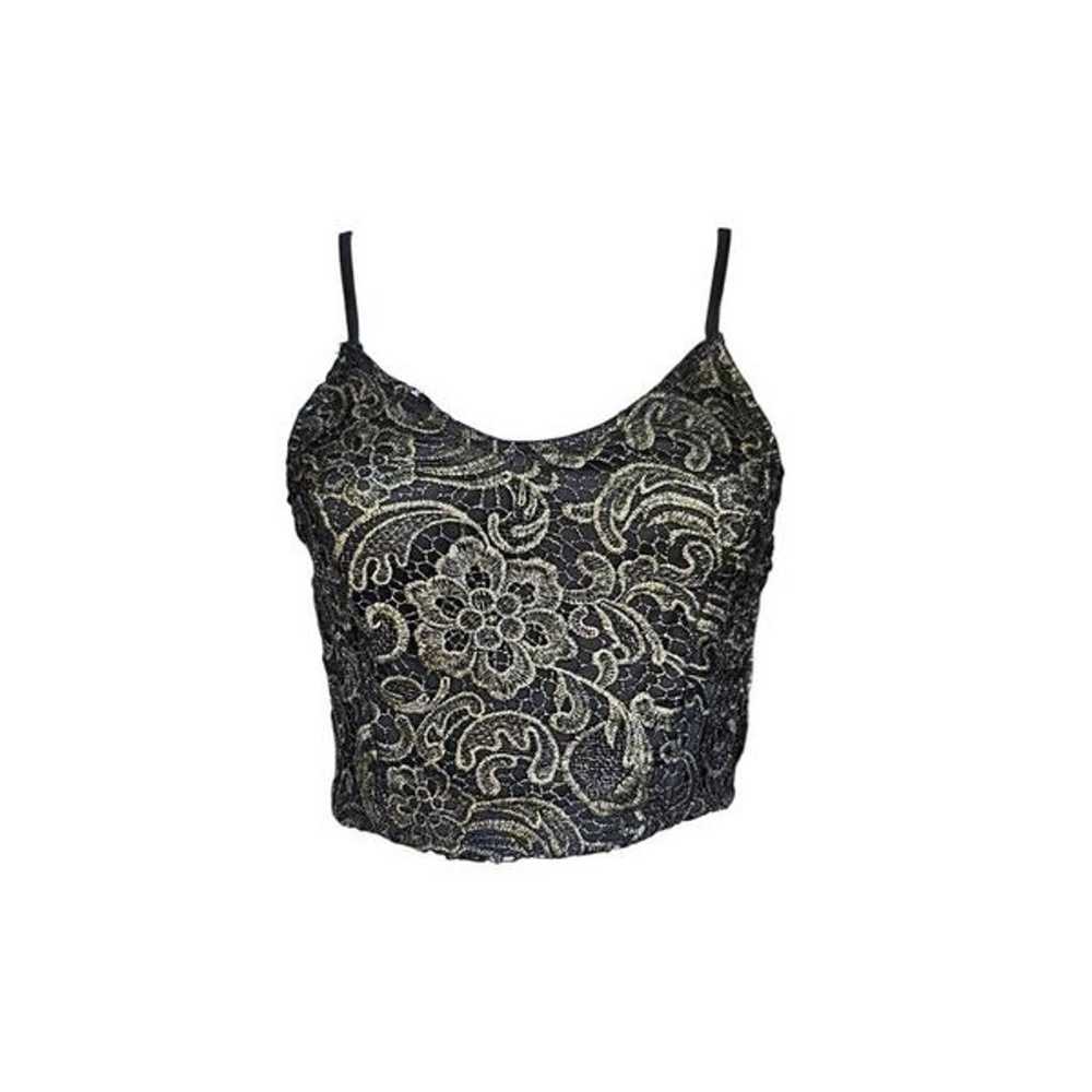 vintage regency lace crop top - image 1