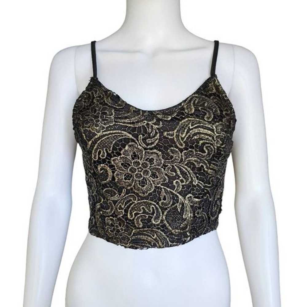 vintage regency lace crop top - image 2