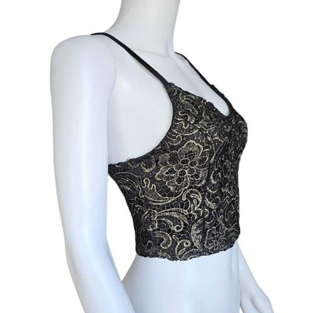 vintage regency lace crop top - image 4