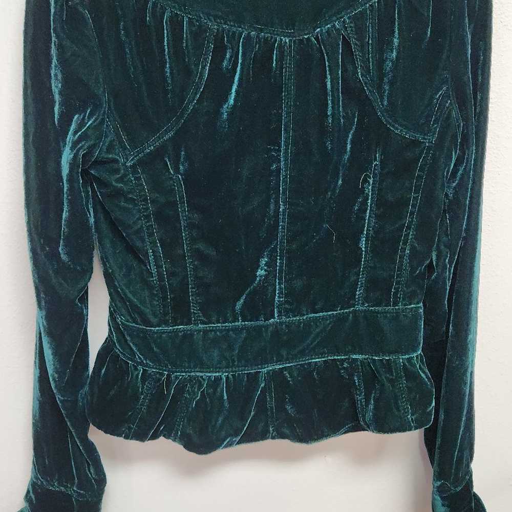 Green velvet Blouse - image 2