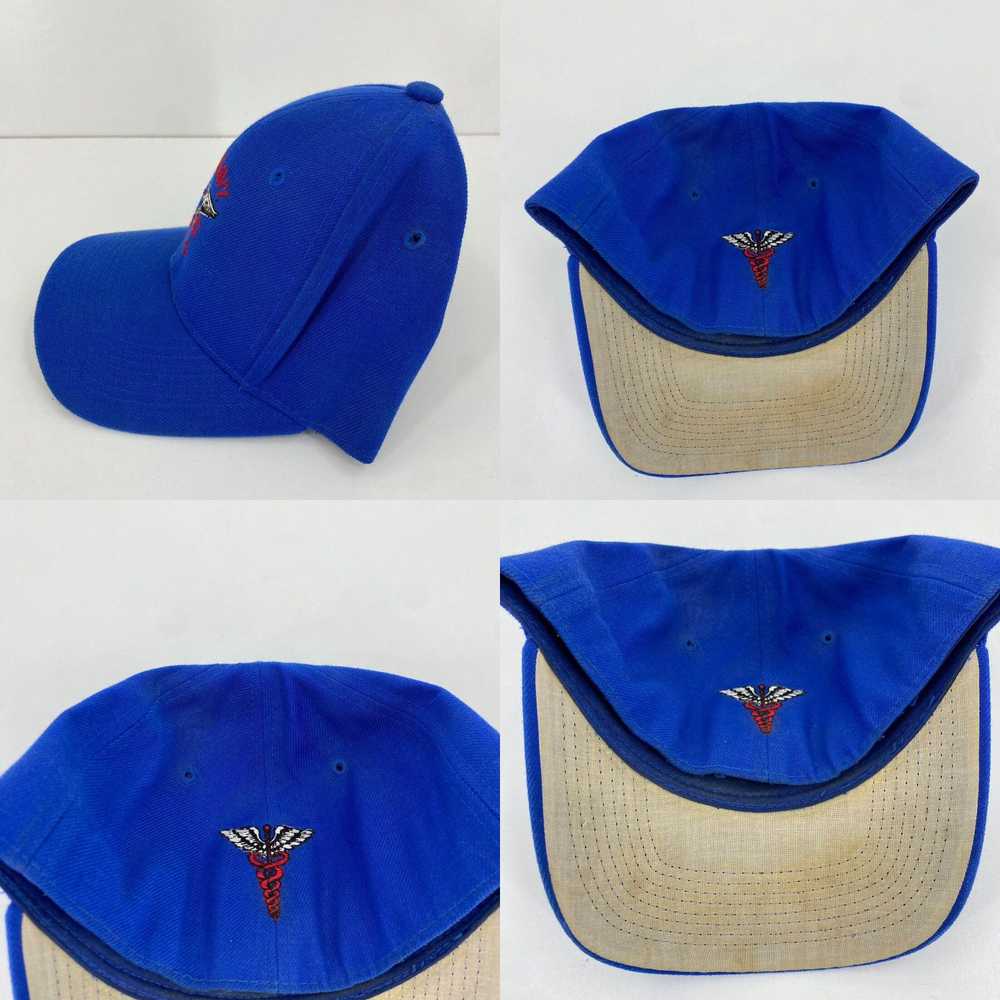 Vintage HS Hana Sports Fitted Hat Men's 7 Blue Wo… - image 4