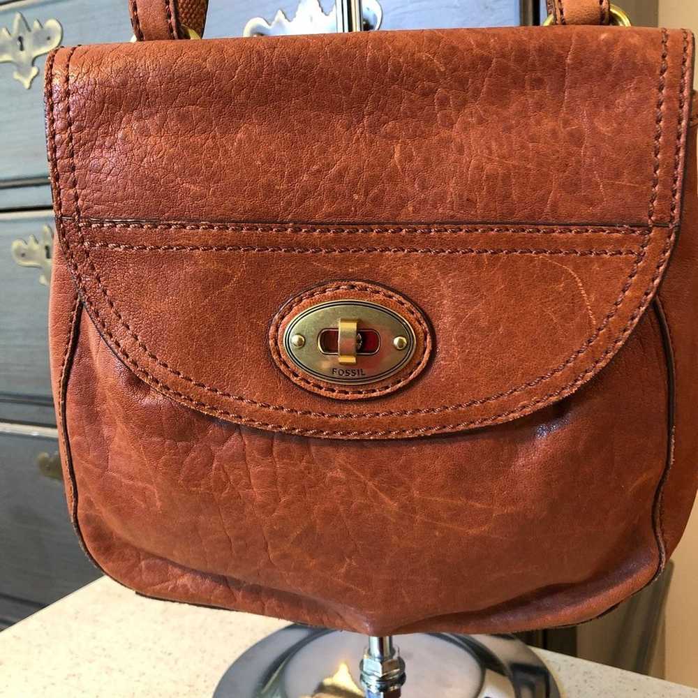 Fossil leather crossbody bag - image 2