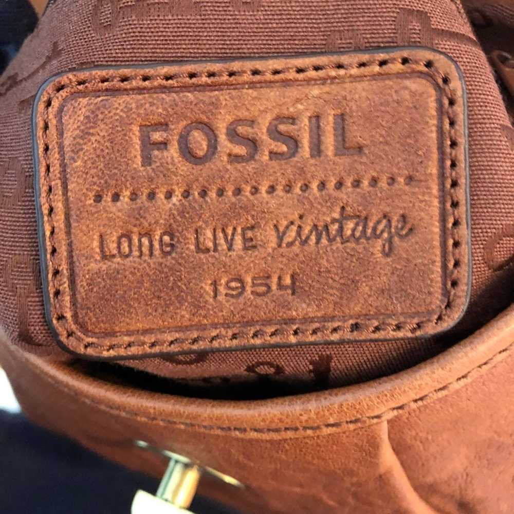 Fossil leather crossbody bag - image 5