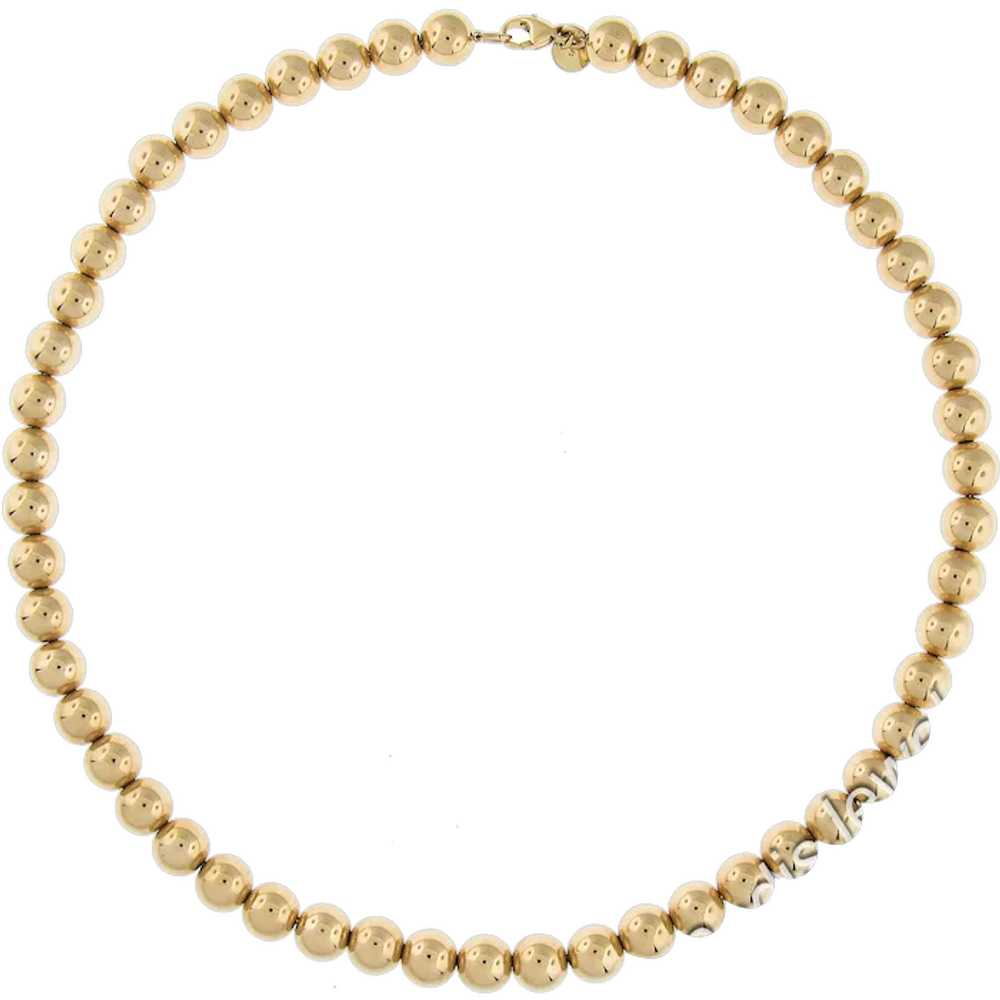 Tiffany & Co. 14k Yellow Gold 8.7mm Ball Bead 18"… - image 1