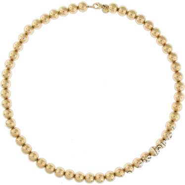 Tiffany & Co. 14k Yellow Gold 8.7mm Ball Bead 18"… - image 1