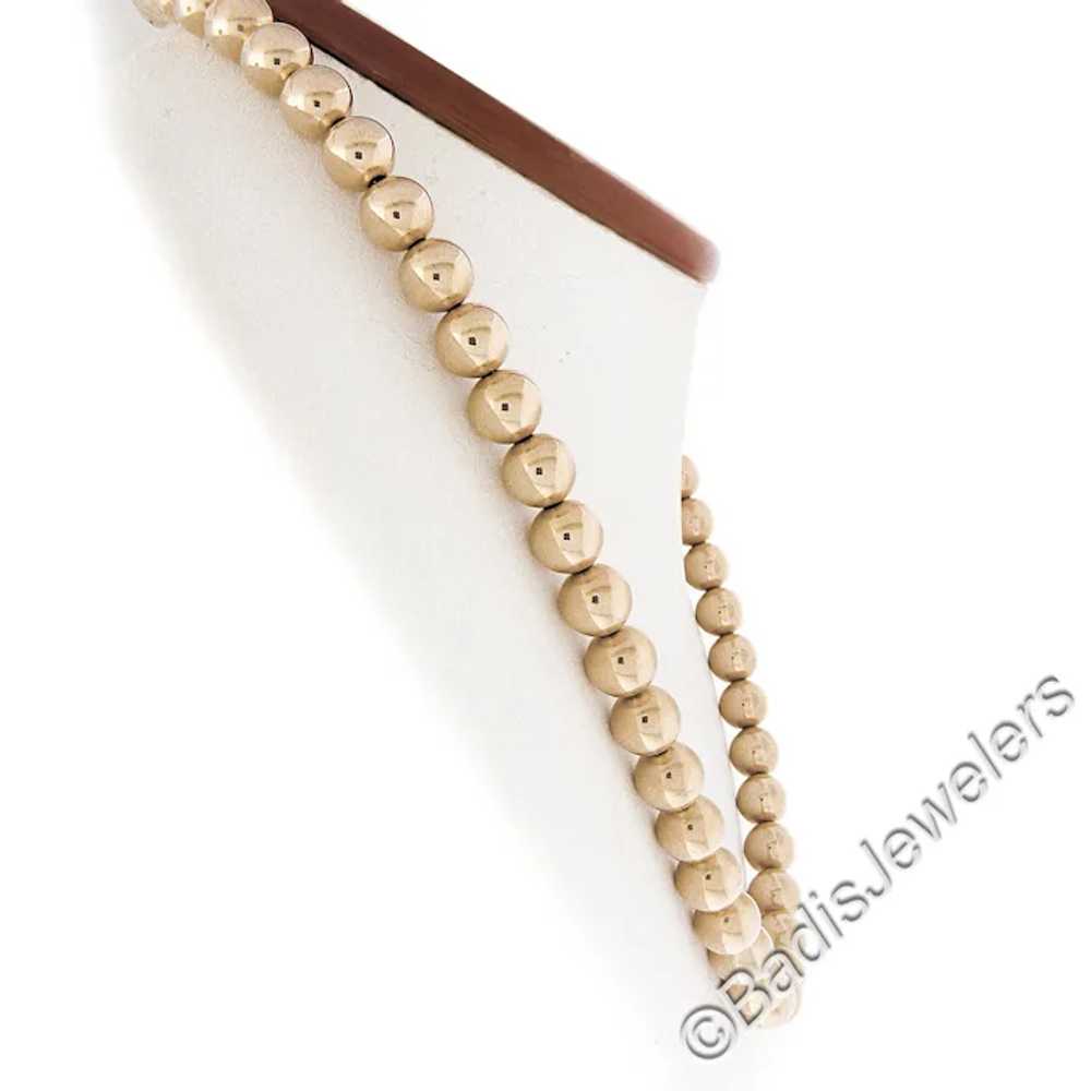 Tiffany & Co. 14k Yellow Gold 8.7mm Ball Bead 18"… - image 2