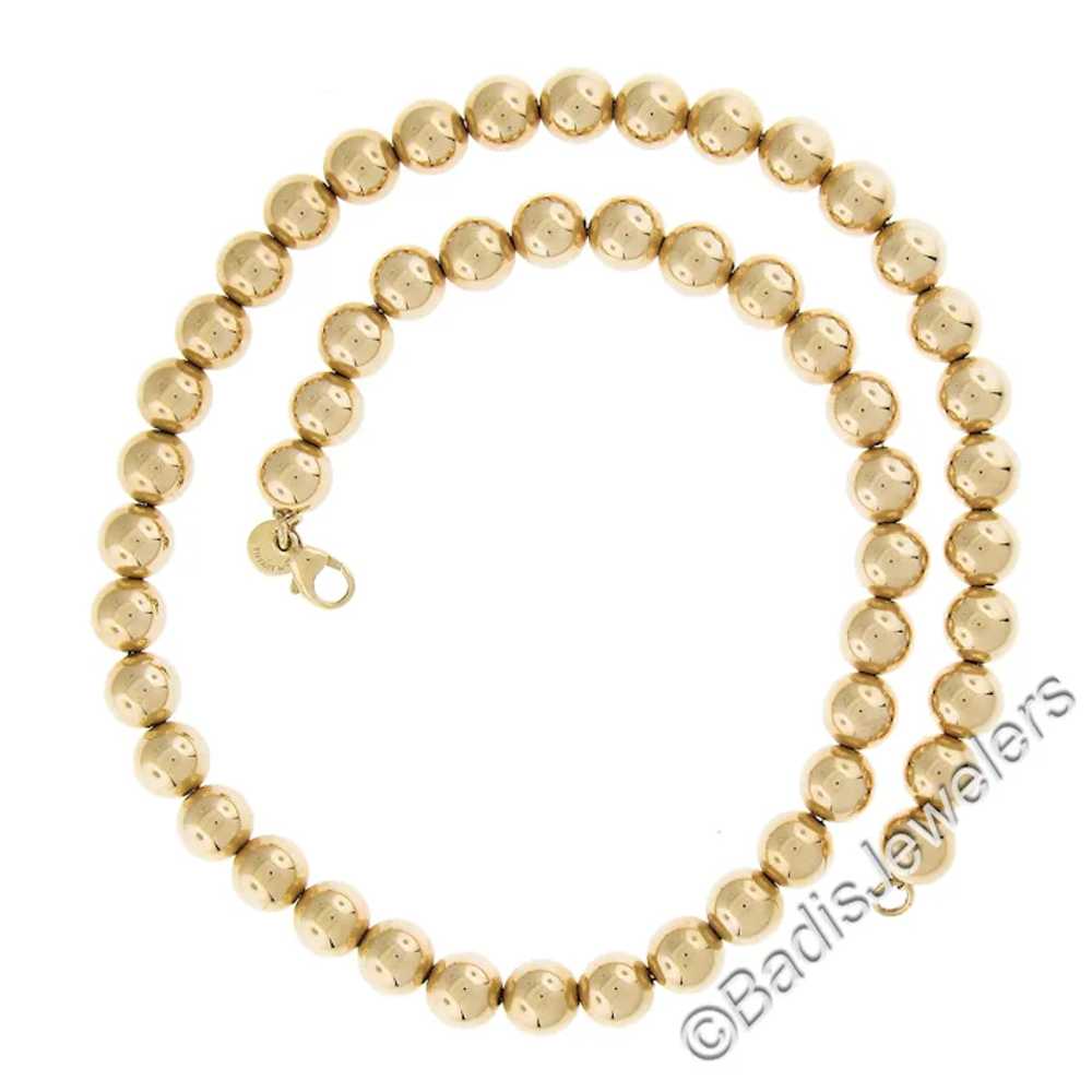 Tiffany & Co. 14k Yellow Gold 8.7mm Ball Bead 18"… - image 4