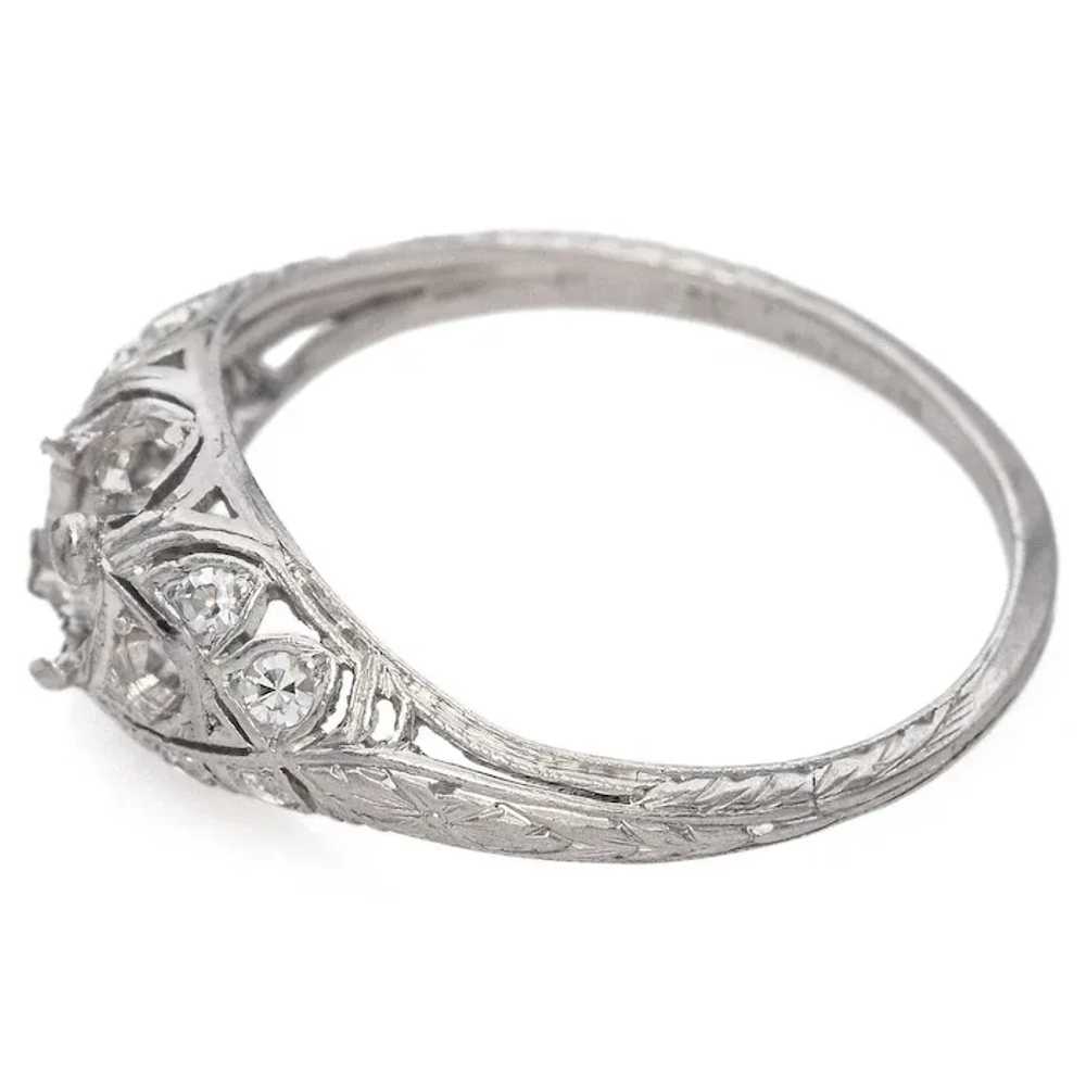 Antique Art Deco Shreve & Co Platinum Diamond Sem… - image 3