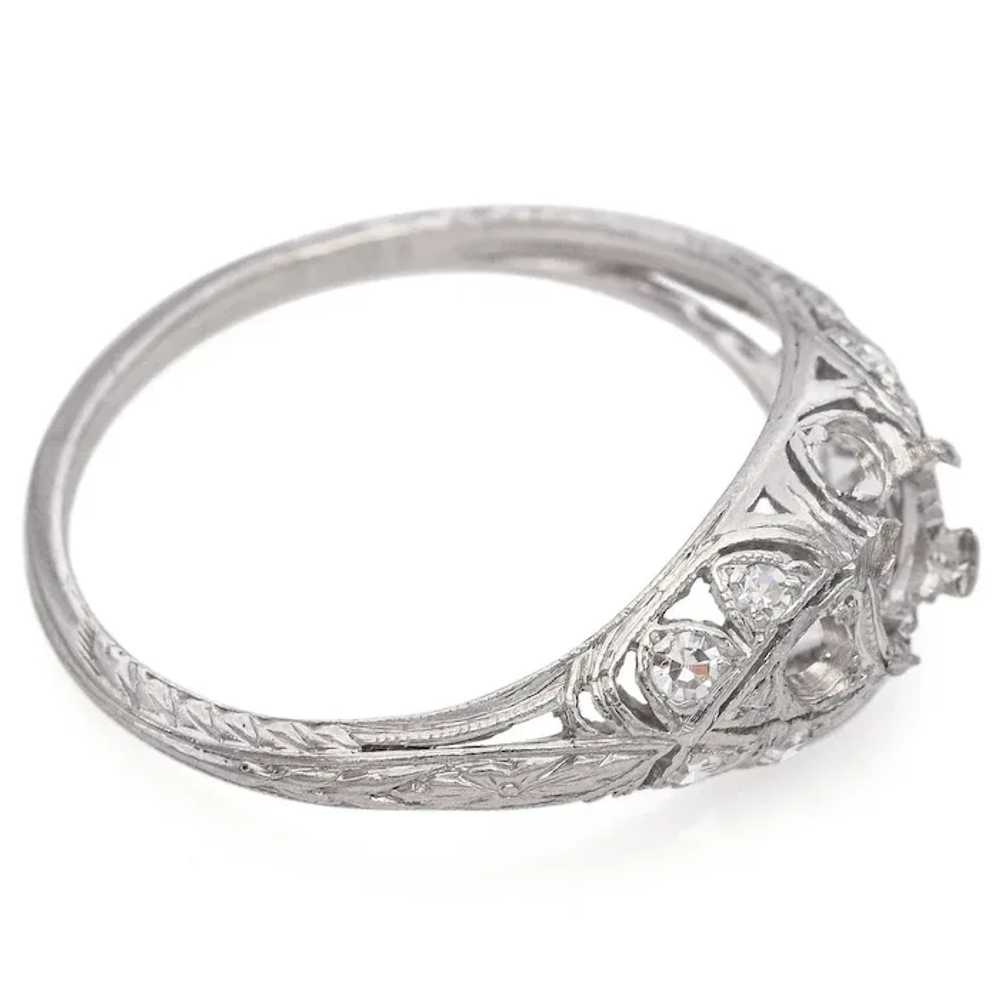 Antique Art Deco Shreve & Co Platinum Diamond Sem… - image 5