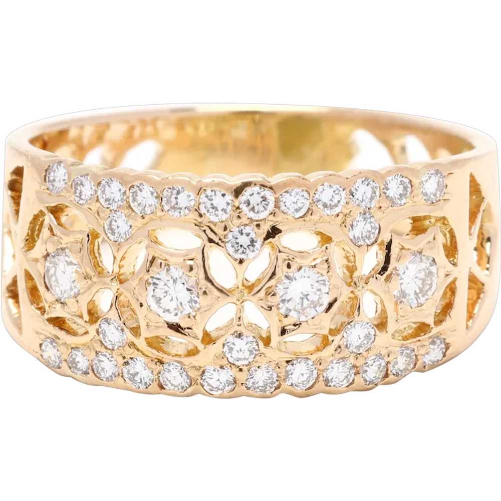 0.40ctw Diamond Fashion Band Ring, 18k Yellow Gol… - image 1