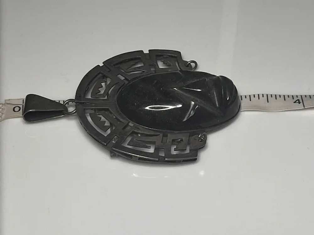 Vintage TAXCO 925 Sterling Silver and Carved Ston… - image 6