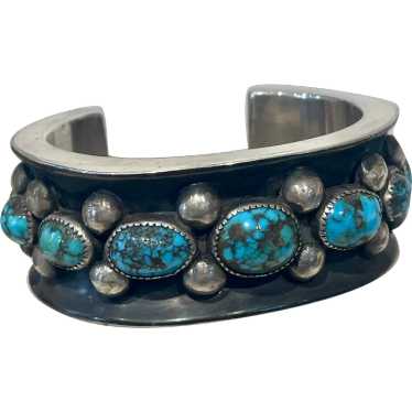 Stunning Frank Patania Sr. Turquoise Cuff Bracelet - image 1