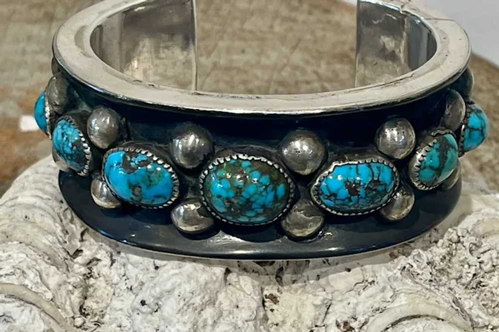 Stunning Frank Patania Sr. Turquoise Cuff Bracelet - image 4