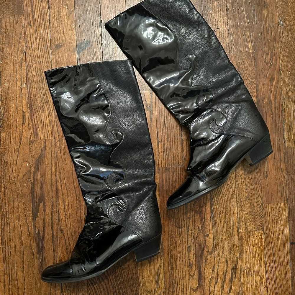 Vintage Knee High Black Boots - image 2