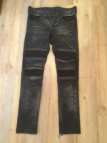 Japanese Brand × Kuro Destroyed biker denim jeans… - image 1