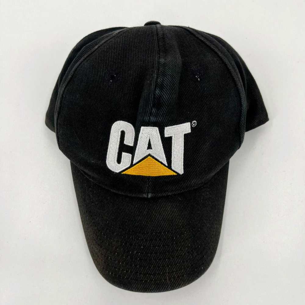 Vintage CAT Strapback Hat Adult One Size Black Ho… - image 2