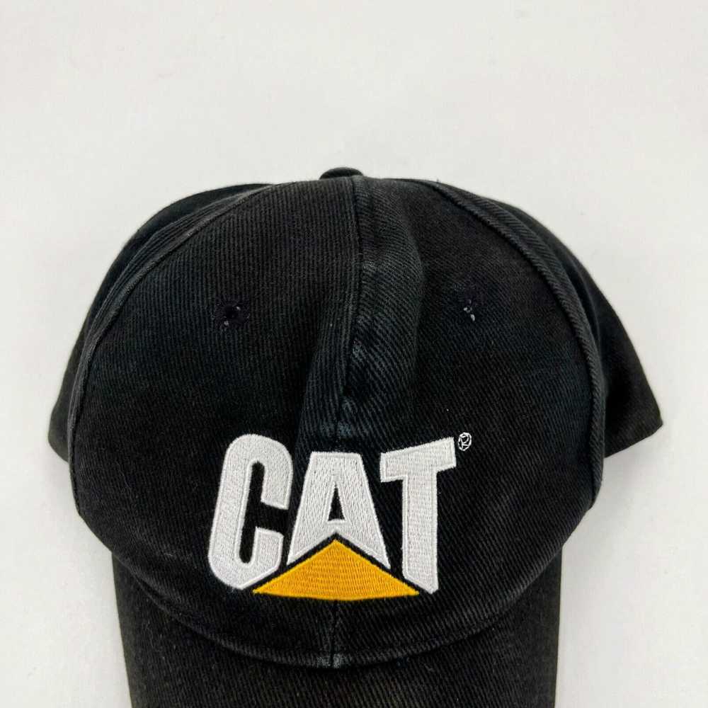 Vintage CAT Strapback Hat Adult One Size Black Ho… - image 3