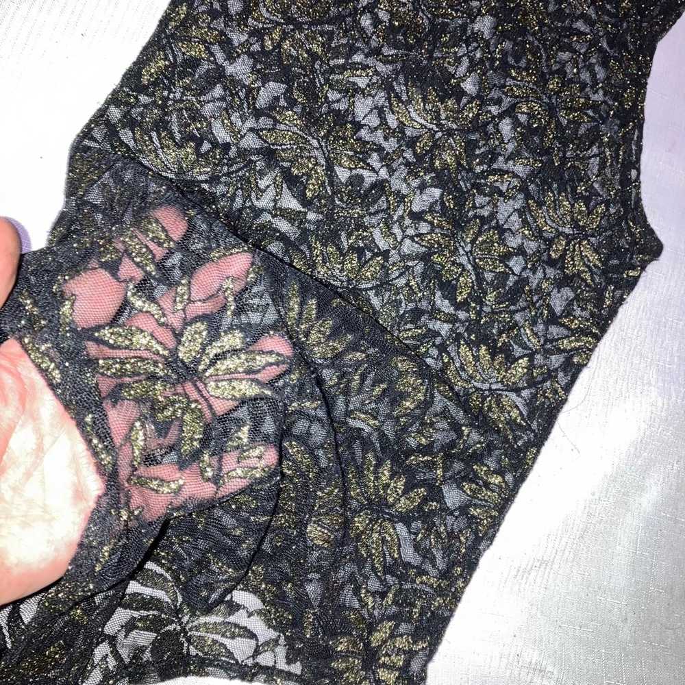 Vintage Aria Clothing y2k semi sheer lace body su… - image 4