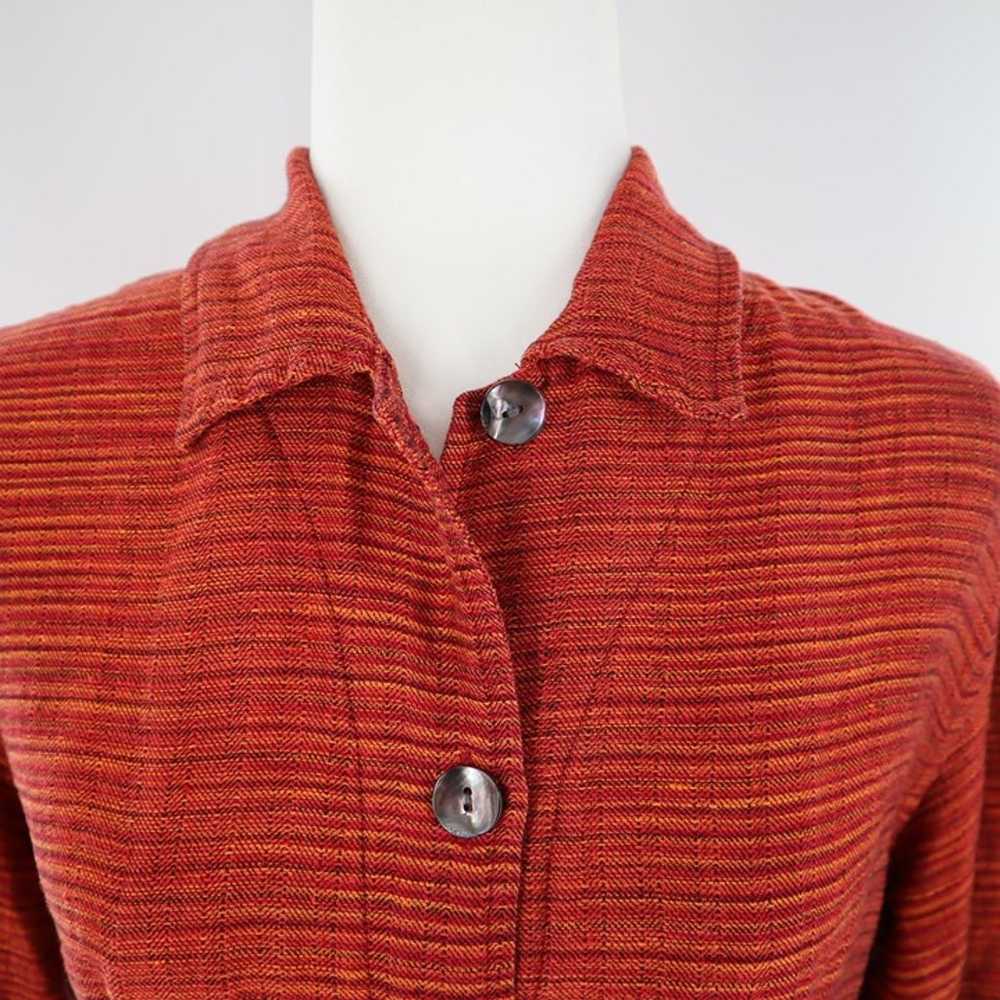 Chico's Womens Linen Button Down Shirt Vintage Bl… - image 4