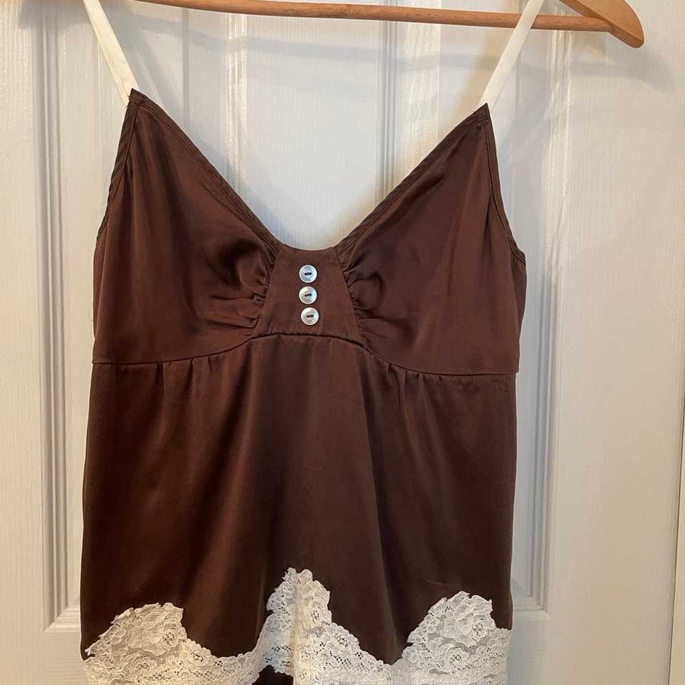 Vintage Y2K silk lace cami - image 1