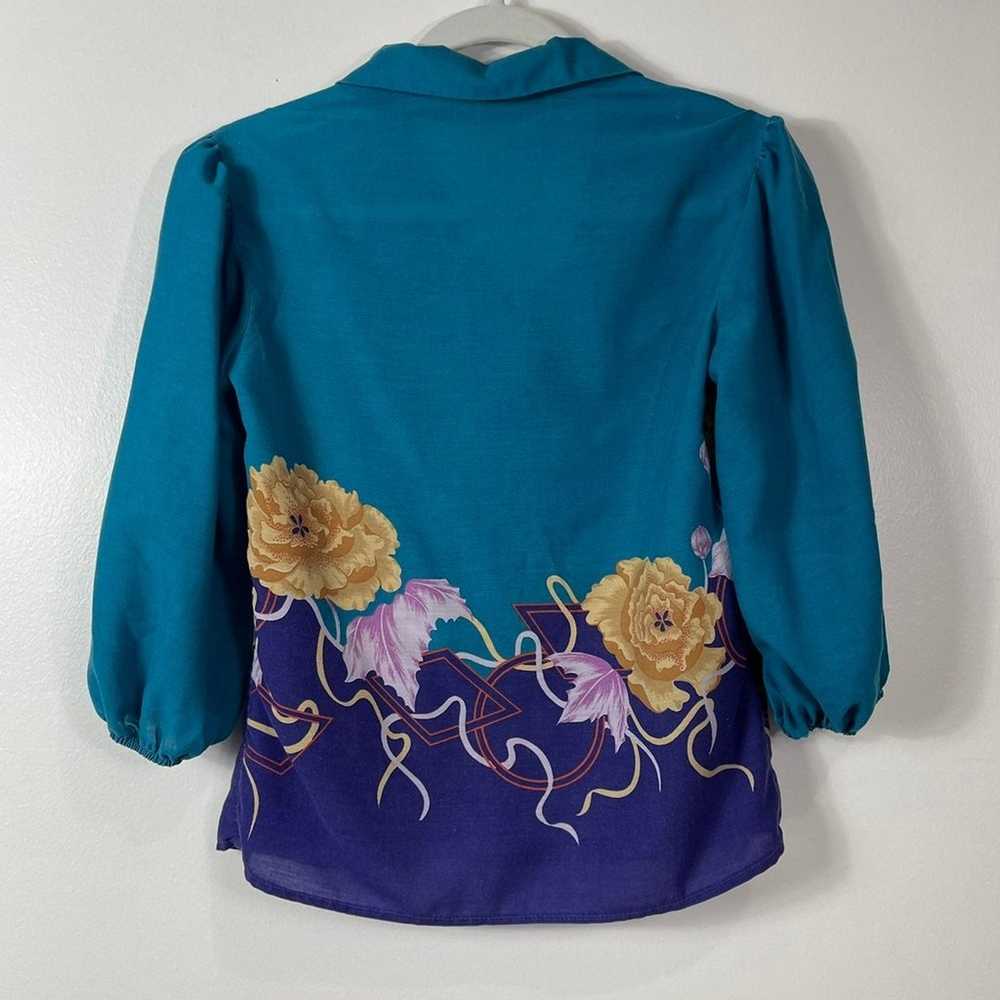 1980s Vintage Puff Sleeve Top - image 6