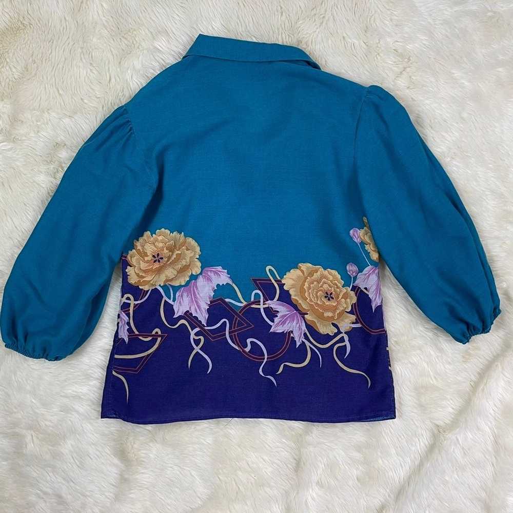 1980s Vintage Puff Sleeve Top - image 9