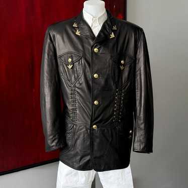 Versace vintage leather gianni blazer - Gem