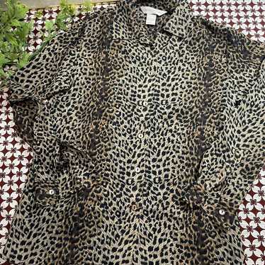 Vintage Casual Corner Leopard print shirt