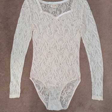 Victoria's Secret Vintage Gold Label Lace Bodysui… - image 1