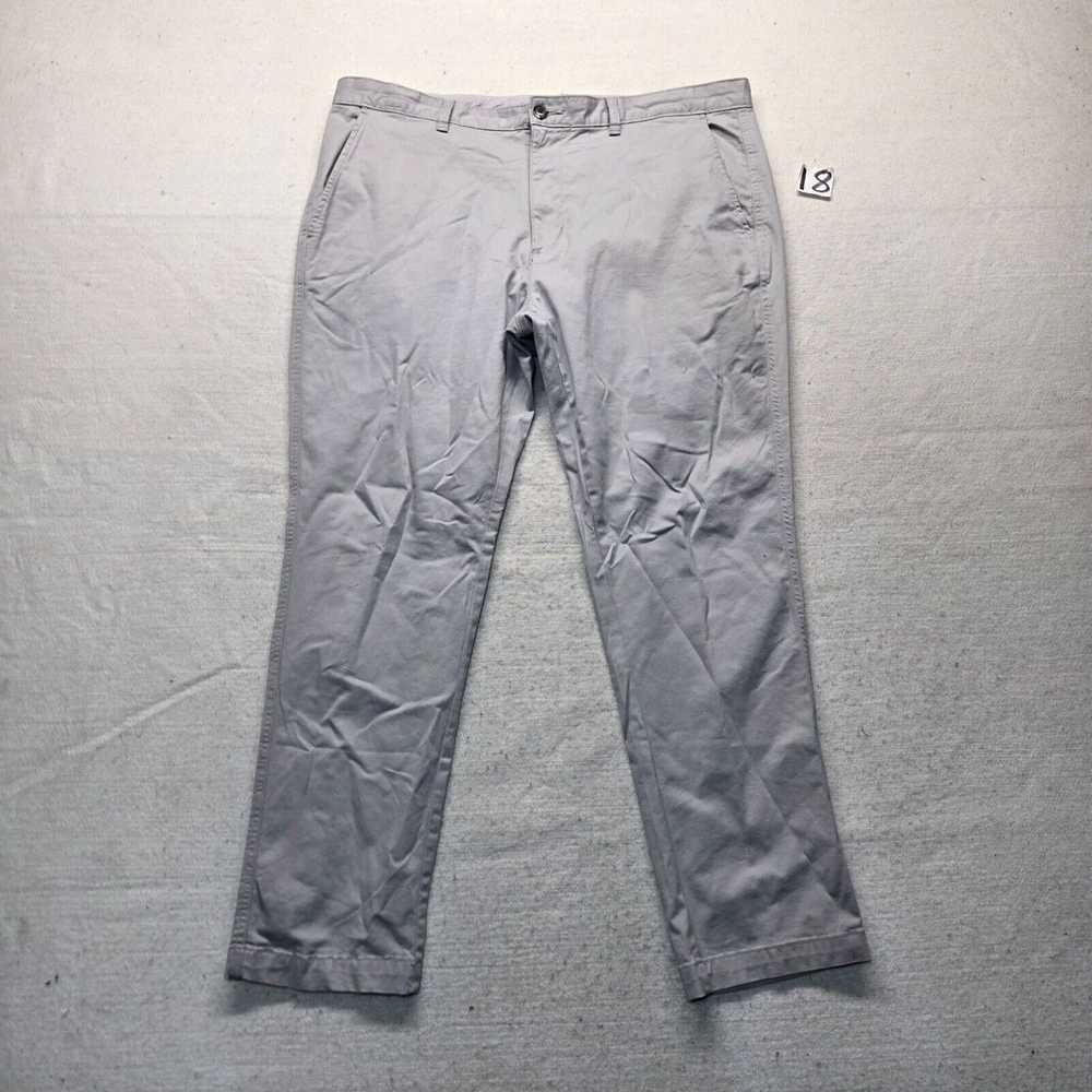 George George Solid Gray Chino Dress Pants Adult … - image 1