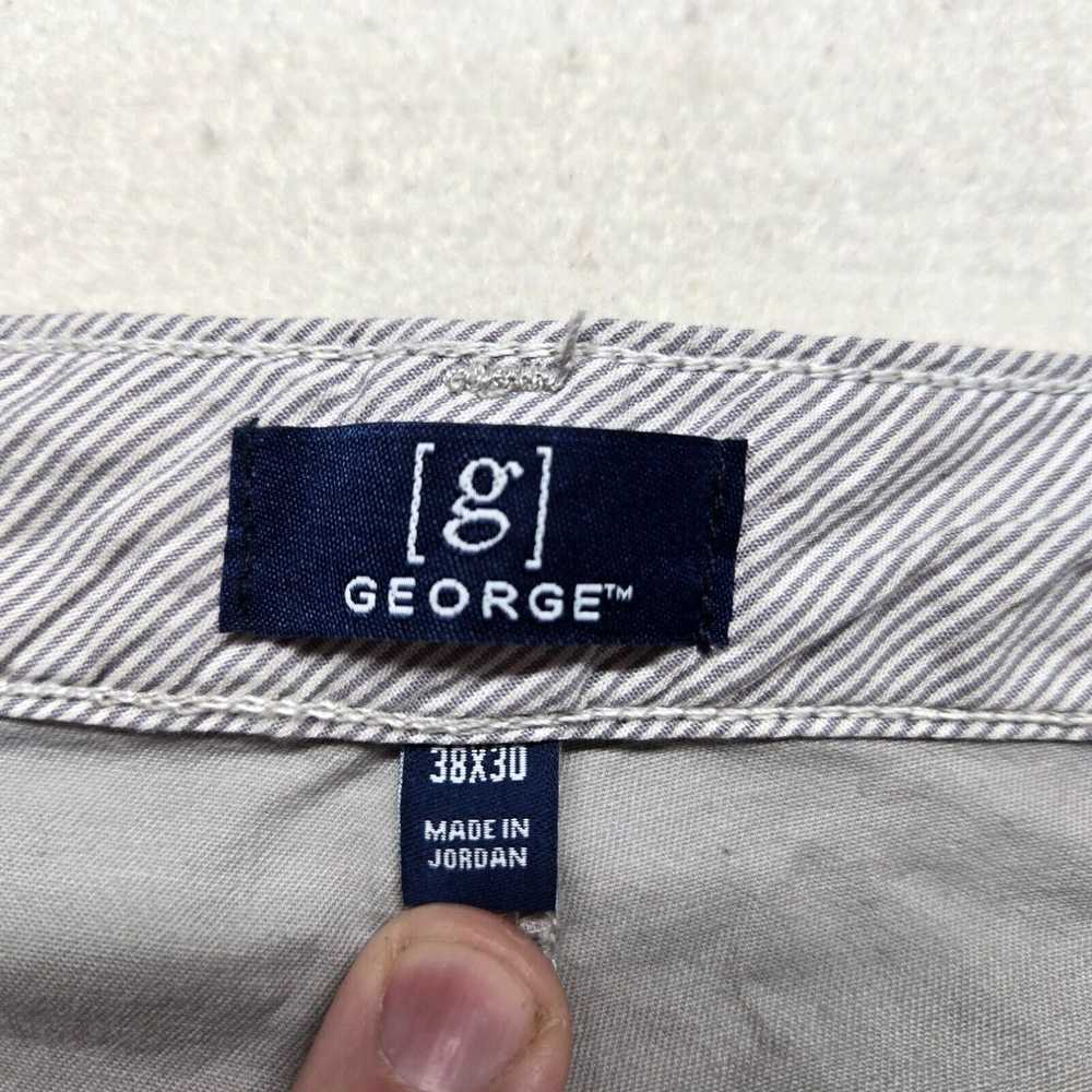 George George Solid Gray Chino Dress Pants Adult … - image 3