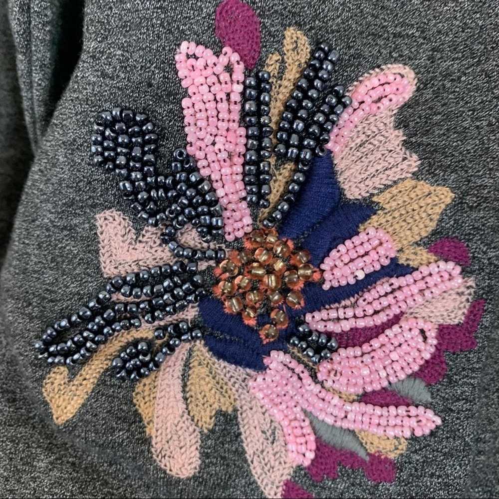 Vintage America Beaded Floral Sweatshirt - image 3