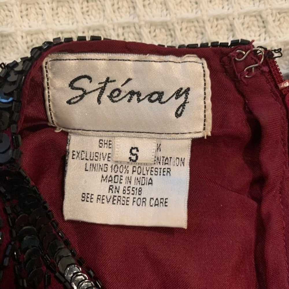 Vintage Stenay silk beaded shirt S - image 5