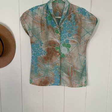 Handmade vintage Hawaiian Oriental Asian Top