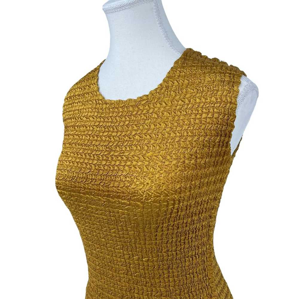 Vintage 90’s Nicola Popcorn Tank Top Shirt Gold S… - image 2