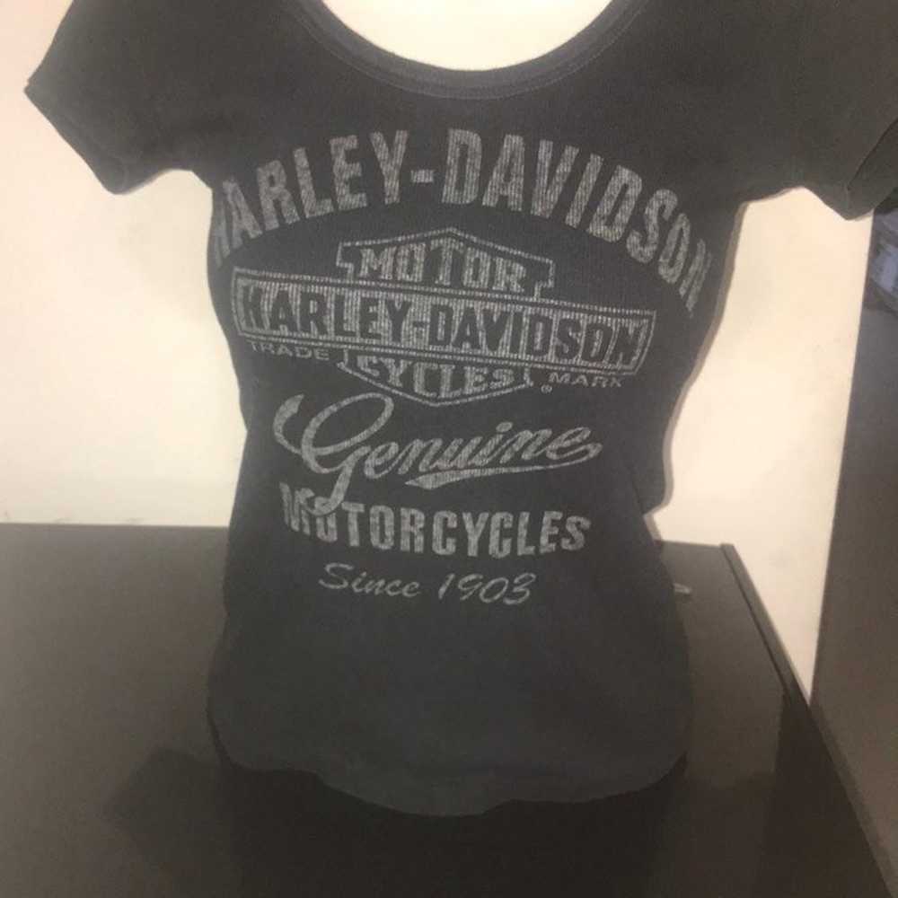 Harley davidson distressed tee - image 1