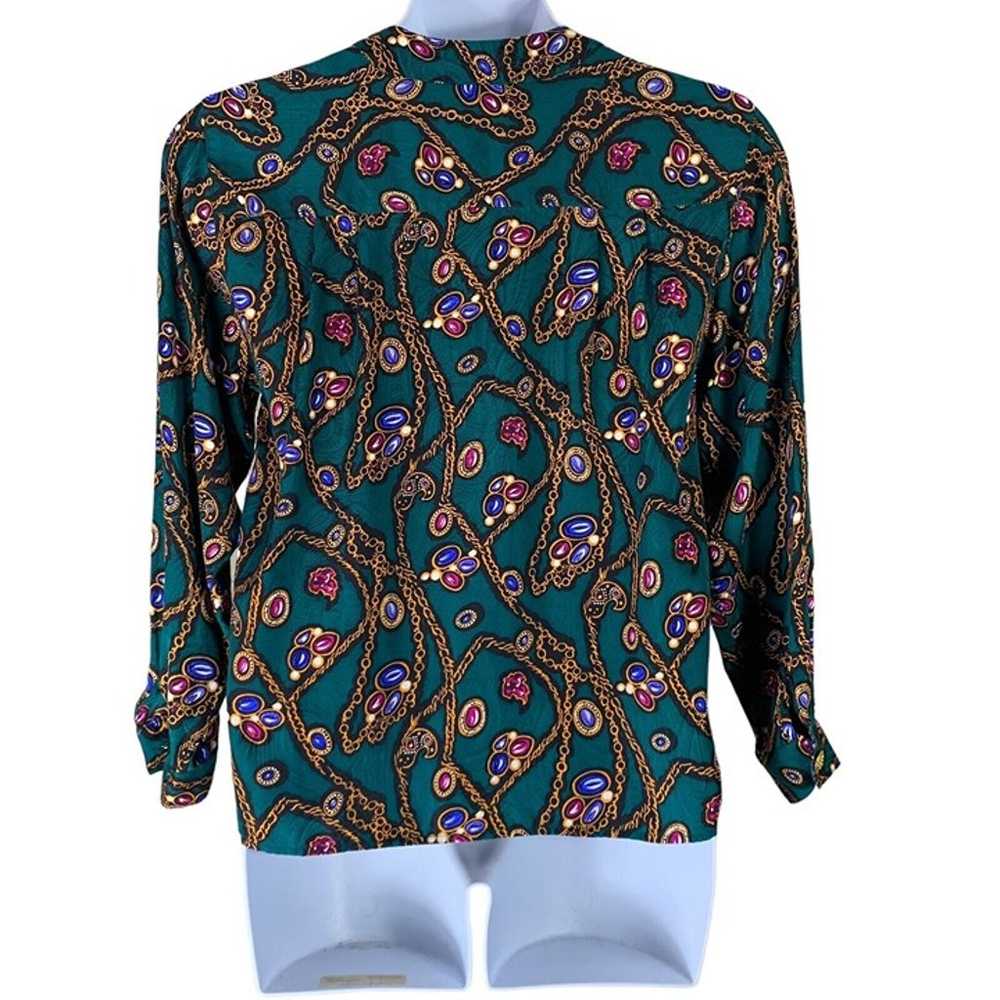 Vintage Nordstrom Blouse Size 4 Silk Button Up To… - image 2